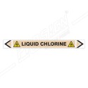 Liquid Chlorine Gas Pipe Marking Sticker Sign| Protector FireSafety