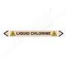 Liquid Chlorine Gas Pipe Marking Sticker Sign| Protector FireSafety