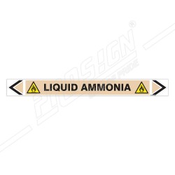 Liquid Ammonia Gas Pipe Marking Sticker Sign| Protector FireSafety