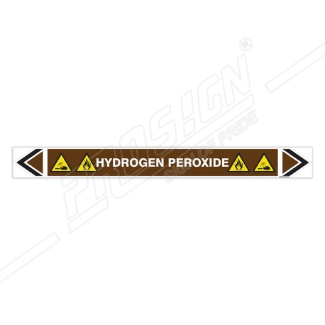 Hydrogen Peroxide Oil Pipe Marking Sticker Sign| Protector FireSafety
