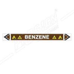 Benzene Oil Pipe Marking Sticker Sign| Protector FireSafety