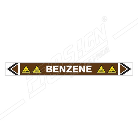 Benzene Oil Pipe Marking Sticker Sign| Protector FireSafety