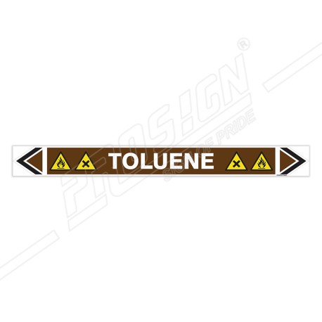 Toluene Oil Pipe Marking Sticker Sign| Protector FireSafety