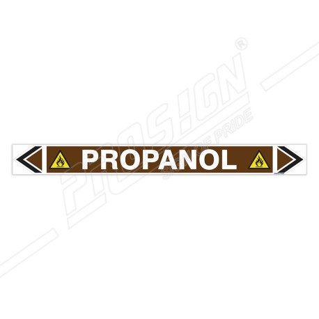 Propanol Oil Pipe Marking Sticker Sign| Protector FireSafety