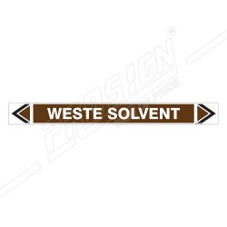 Waste Solvent Oil Pipe Marking Sticker Sign| Protector FireSafety