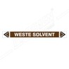 Waste Solvent Oil Pipe Marking Sticker Sign| Protector FireSafety
