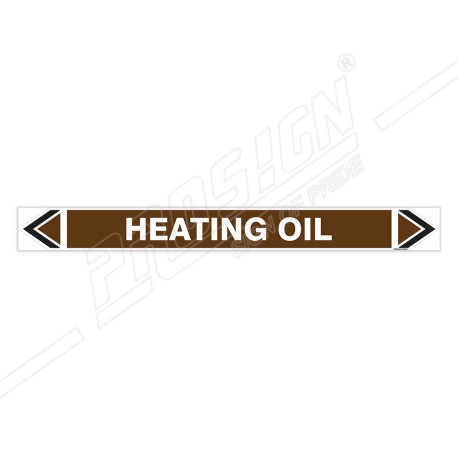 Heating Oil Pipe Marking Sticker Sign| Protector FireSafety