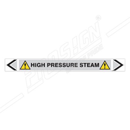 High Pressure Steam Pipe Marking Sticker Sign| Protector FireSafety