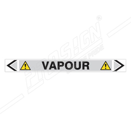 Vapour Steam Pipe Marking Sticker Sign| Protector FireSafety