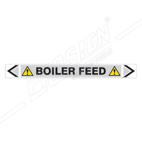 Boiler Feed Steam Pipe Marking Sticker Sign| Protector FireSafety