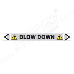 Blow Down Steam Pipe Marking Sticker Sign| Protector FireSafety