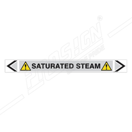 Saturated Steam Pipe Marking Sticker Sign| Protector FireSafety