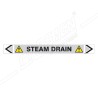 Steam Drain Pipe Marking Sticker Sign| Protector FireSafety