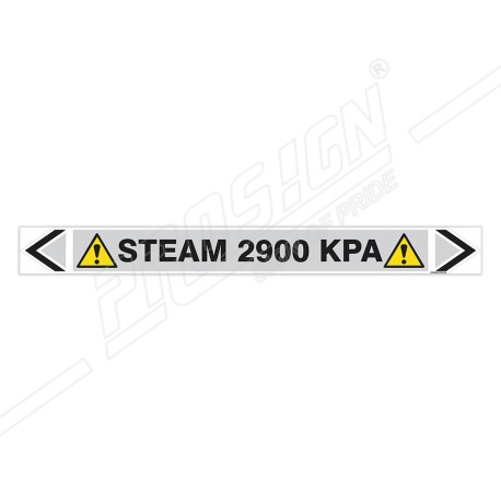 Steam 2900 KPA Pipe Marking Sticker Sign| Protector FireSafety