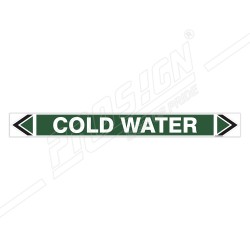 Cold Water Pipe Marking Sticker Sign| Protector FireSafety