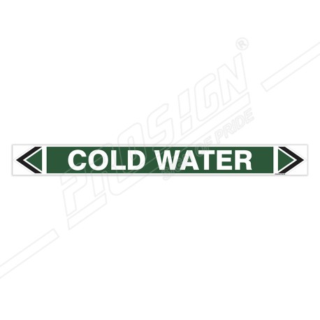 Cold Water Pipe Marking Sticker Sign| Protector FireSafety