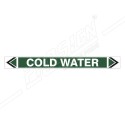 Cold Water Pipe Marking Sticker Sign| Protector FireSafety