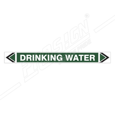 Drinking Water Pipe Marking Sticker Sign| Protector FireSafety