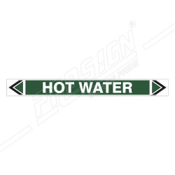 Hot Water Pipe Marking Sticker Sign| Protector FireSafety
