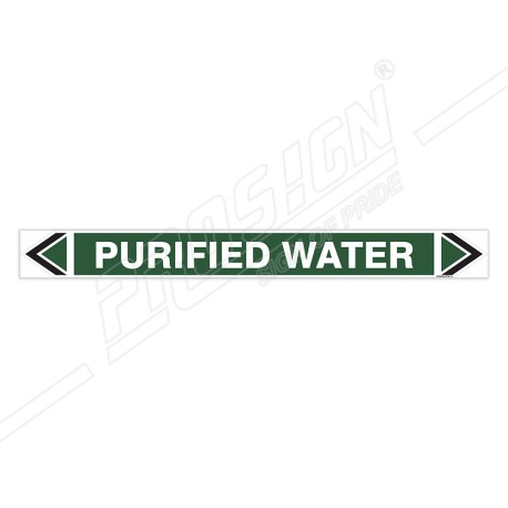 Purified Water Pipe Marking Sticker Sign| Protector FireSafety