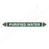 Purified Water Pipe Marking Sticker Sign| Protector FireSafety