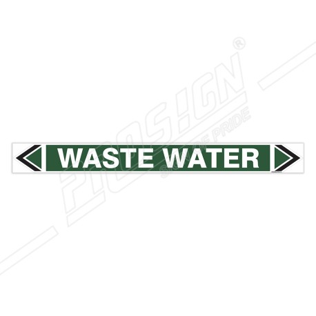 Waste Water Pipe Marking Sticker Sign| Protector FireSafety