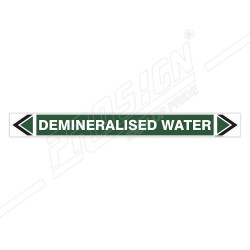 Demineralized Water Pipe Marking Sticker Sign| Protector FireSafety