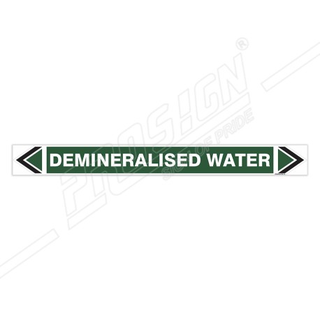 Demineralized Water Pipe Marking Sticker Sign| Protector FireSafety