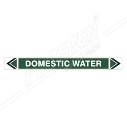 Domestic Water Pipe Marking Sticker Sign| Protector FireSafety
