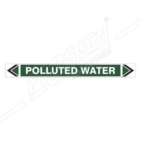 Polluted Water Pipe Marking Sticker Sign| Protector FireSafety