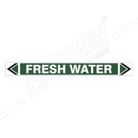 Fresh Water Pipe Marking Sticker Sign| Protector FireSafety