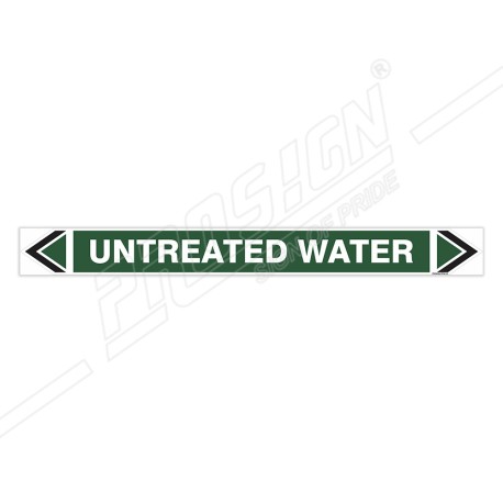 Untreated Water Pipe Marking Sticker Sign| Protector FireSafety