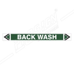 Back Wash Water Pipe Marking Sticker Sign| Protector FireSafety