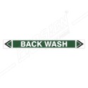 Back Wash Water Pipe Marking Sticker Sign| Protector FireSafety