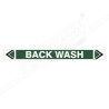 Back Wash Water Pipe Marking Sticker Sign| Protector FireSafety