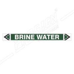 Brine Water Pipe Marking Sticker Sign| Protector FireSafety