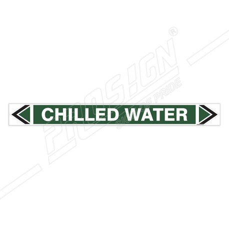 Chilled Water Pipe Marking Sticker Sign| Protector FireSafety