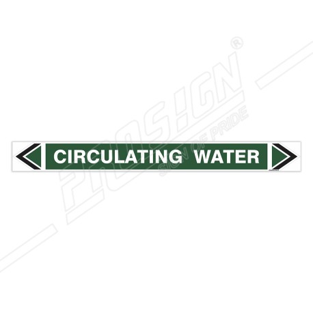 Circulating Water Pipe Marking Sticker Sign| Protector FireSafety