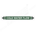 Cold Water Flow Pipe Marking Sticker Sign| Protector FireSafety