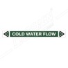 Cold Water Flow Pipe Marking Sticker Sign| Protector FireSafety