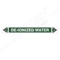 De-Ionized Water Pipe Marking Sticker Sign| Protector FireSafety