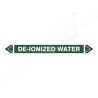 De-Ionized Water Pipe Marking Sticker Sign| Protector FireSafety