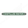 Distilled Water Pipe Marking Sticker Sign| Protector FireSafety