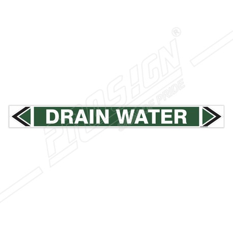 Drain Water Pipe Marking Sticker Sign| Protector FireSafety