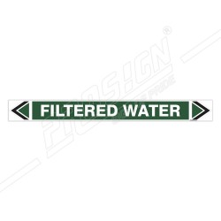 Filtered Water Pipe Marking Sticker Sign| Protector FireSafety