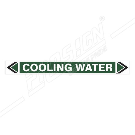 Cooling Water Pipe Marking Sticker Sign| Protector FireSafety