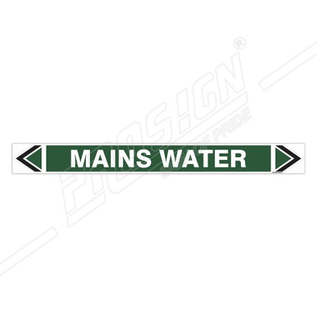 Mains Water Pipe Marking Sticker Sign| Protector FireSafety