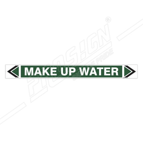 Make Up Water Pipe Marking Sticker Sign| Protector FireSafety