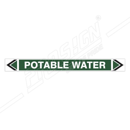 Potable Water Pipe Marking Sticker Sign| Protector FireSafety
