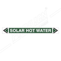 Solar Hot Water Pipe Marking Sticker Sign| Protector FireSafety